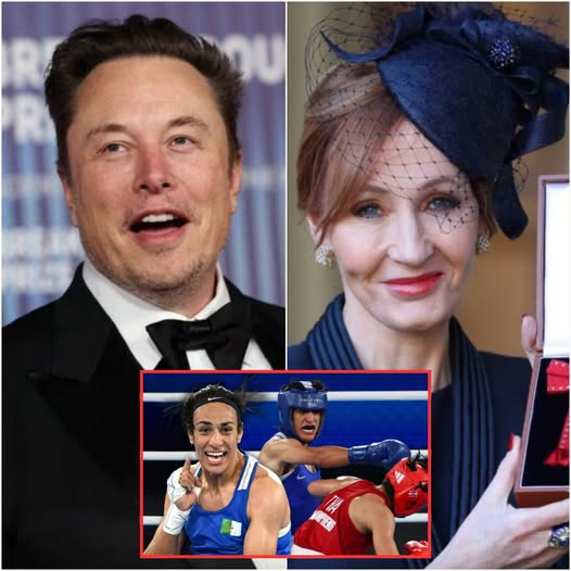 Elon Musk and J.K. Rowling Launch Media Campaign Targeting Imane Khelif and LGBT Participation in Women’s Sports